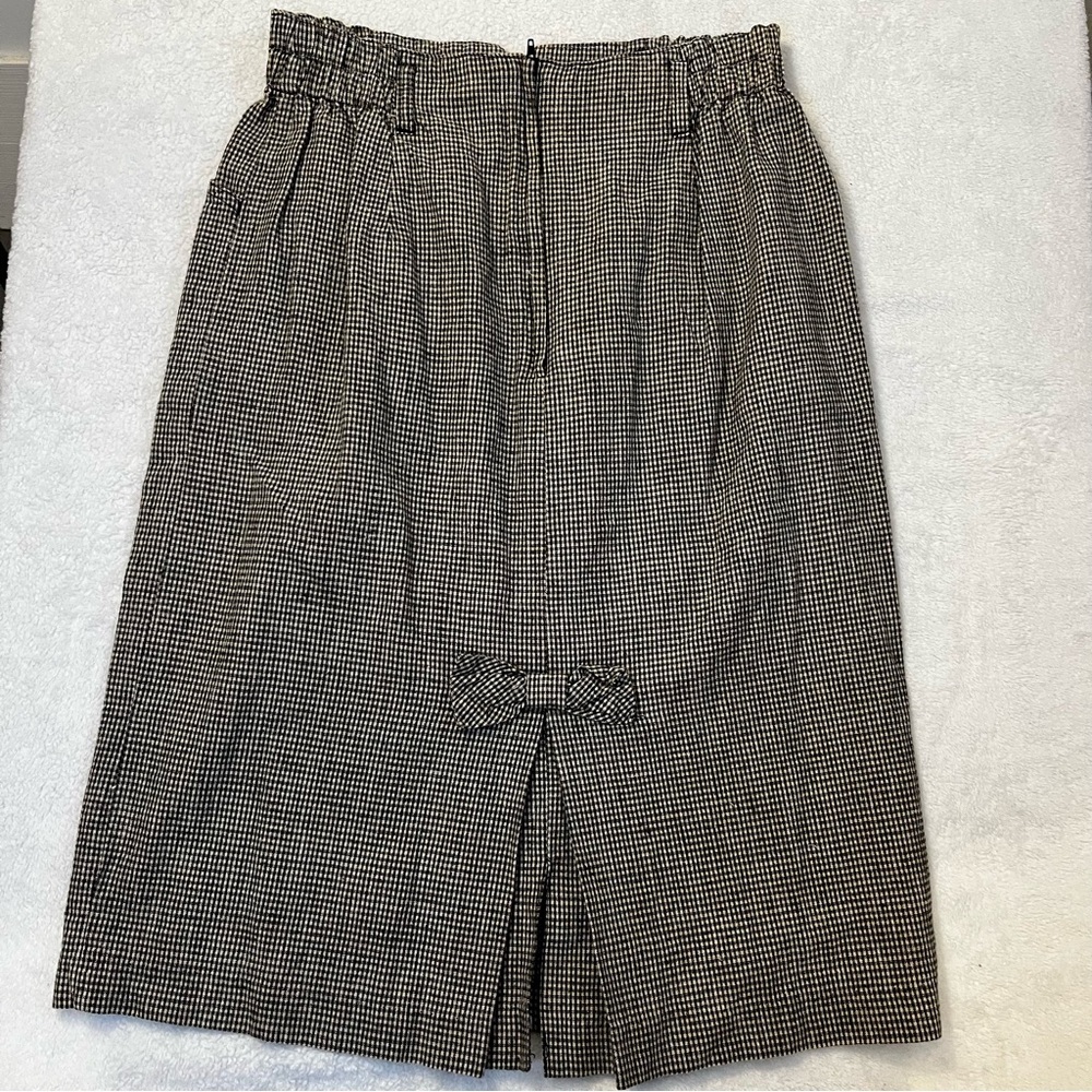 Vintage Peddlers HighWaisted Skirt Gray and White Houndstooth 9/10 - Picture 4 of 12